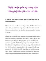 Nghệ thuật quân sự trong trận Đông Bộ Đầu (28 – 29-1-1258) ppt