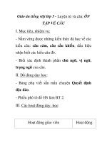 Giáo án tiếng việt lớp 5 - Luyện từ và câu: ÔN TẬP VỀ CÂU pps