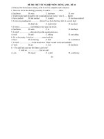 ĐỀ THI THỬ TỐT NGHIỆP MÔN: TIẾNG ANH – ĐỀ 16 doc