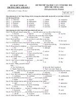 ĐỀ THI THỬ ĐẠI HỌC LẦN 1 NĂM HỌC 2011 MÔN THI: TIẾNG ANH docx