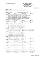 ĐỀ THI TRẮC NGHIỆM MÔN ENGLISH 12 - TRƯỜNG THPT LƯƠNG SƠN - Mã đề thi 356 ppt