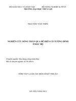 Nghiên cứu sóng tràn qua đê biển có tường đỉnh ở Bắc bộ (tóm tắt)