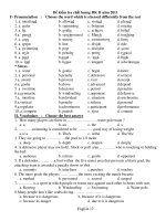 TÀI LIỆU LUYỆN THI ANH VĂN LỚP 12 potx