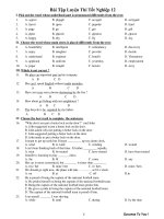 Bài Tập Luyện Thi Tốt Nghiệp 12 docx