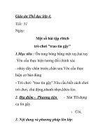 Giáo án Thể dục lớp 4 - Tiết: 51 Một số bài tập rlttcb trò chơi 