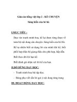 Giáo án tiếng việt lớp 2 - KỂ CHUYỆN Sáng kiến của bé hà doc