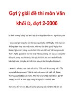 Gợi ý giải đề thi môn Văn khối D, đợt 2-2006_2 docx