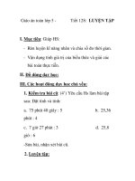 Giáo án toán lớp 5 - Tiết 128: LUYỆN TẬP pptx