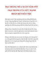 ĐẠI THẮNG MÙA XUÂN NĂM 1975 - ĐẠI THẮNG CỦA SỨC MẠNH ĐOÀN KẾT DÂN TỘC_2 ppsx
