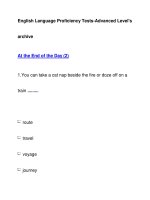 English Language Proficiency Tests-Advanced Level''''sarchiveAt the End of the Day (2) doc