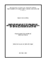 tóm tắt luận án tiến sĩ nghiên cứu kết quả gây tê tủy sống bằng các liều 7mg, 8mg và 10 mg bupivacain tỷ trọng cao 0,5% kết hợp với 40g fentanyl để mổ lấy thai