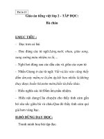 Tu n 11 Giáo án tiếng việt lớp 2 - TÂP ĐỌC: Bà cháu docx