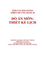 GIÁO TRÌNH ĐỒ HỌA_TÓM TẮT BÀI GIẢNG THIẾT KẾ ỨNG DỤNG II_ĐỒ ÁN MÔN: THIẾT KẾ LỊCH docx