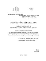 Hợp tác nghiên cứu phát triển vật liệu ma sát thiêu kết bằng kỹ thuật luyện kim bột