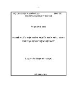 Nghiên cứu đặc điểm người hiến máu thay thế tại bệnh viện việt đức