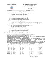 ĐỀ THI KHẢO SÁT ĐẠI HỌC LẦN I - Mã đề 174 pdf