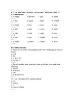 KỲ THI THỬ TỐT NGHIỆP VÀ ĐẠI HỌC NĂM 2011 - Test 18 pdf
