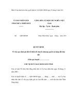 MẪU QUYẾT ĐỊNH Về việc quy định giá đất tối thiểu để chuyển nhượng quyền sử dụng đất khu đất docx