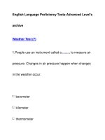 English Language Proficiency Tests-Advanced Level''''sarchiveWeather Test (7) pdf
