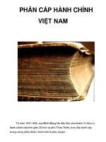 PHÂN CẤP HÀNH CHÍNH VIỆT NAM _1 doc