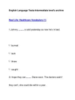 English Language Tests-Intermediate level''''s archiveReal Life: Healthcare Vocabulary (1) pot
