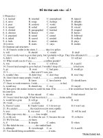 Đề thi thử anh văn - số 3 docx