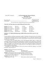 Kỳ Thi thử Đại học đợt 1 Năm học 2011 - Mã đề thi 135 ppt