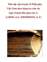 Thử sắp xếp truyện cổ Phật giáo Việt Nam theo bảng tra cứu các type truyện dân gian của A. AARNE và S. THOMPSON (A-T) pdf