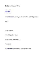 English Idioms''''s archiveTest 009 ppsx