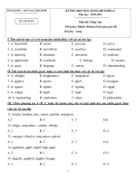 KÌ THI CHỌN HỌC SINH GIỎI KHỐI 12 Năm học : 2010-2011 Môn thi: Tiếng Anh ppsx