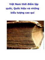Việt Nam thời điểm lập quốc, Quốc hiệu và những biểu tượng cao quí . docx