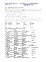 KIỂM TRA HỌC KỲ I – NĂM HỌC: 2010-2011 MÔN: ANH VĂN - LỚP 12 docx