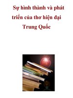 Sự hình thành và phát triển của thơ hiện đại Trung Quốc _1 ppsx