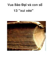 Vua Bảo Đại và con số 13 ''''''''xui xẻo'''''''' pdf