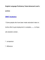 English Language Proficiency Tests-Advanced Level''''sarchiveGMAT potx