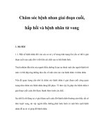 Chăm sóc bệnh nhan giai đoạn cuối, hấp hối và bệnh nhân tử vong docx