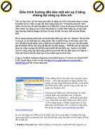 Giáo trình hướng dẫn bảo mật win xp 2 bằng những bộ công cụ hữu ích phần 1 pptx