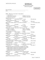 ĐỀ THI HỌC KỲ I MÔN ENGLISH 12 - Mã đề thi 358 doc