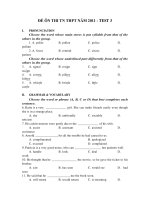 ĐỀ ÔN THI TN THPT NĂM 2011 - TEST 3 doc