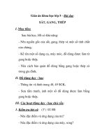 Giáo án khoa học lớp 5 - Bài dạy: SẮT, GANG, THÉP pdf