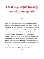 G. W. G. Hegel - HIỆN TƯỢNG HỌC TINH THẦN [Phần 1]:Ý THỨC_2 ppsx