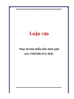 Luận văn thực thi khử nhiễu kiểu thích nghi trên TMS320C6711 DSK   luận văn, đồ án, đề tài tốt nghiệp