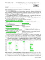 ĐỀ THI THỬ ĐẠI HỌC LẦN I NĂM 2011 MÔN TIẾNG ANH - Mã đề thi 336 docx