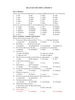 ĐỀ LUYỆN THI TIẾNG ANH SỐ 15 ppt