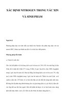 XÁC ĐỊNH NITROGEN TRONG VẮC XIN VÀ SINH PHẨM doc