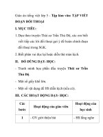 Giáo án tiếng việt lớp 5 - Tập làm văn: TẬP VIẾT ĐOẠN ĐỐI THOẠI pdf