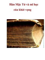 Hàn Mặc Tử và mĩ học của khát vọng _3 pdf