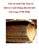 Thơ sứ trình Việt Nam từ thời Lê Cảnh Hưng đến hết thời Gia Long (1740-1820) pot