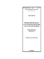 tóm tắt luận án tình trạng nhiễm HIV, HBV, HCV và yếu tố liên quan ở một số nhóm nguy cơ cao tại hà nội, 2008 2010