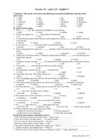 Exercise 01 – (unit 1,2,3) - English 12 ppsx